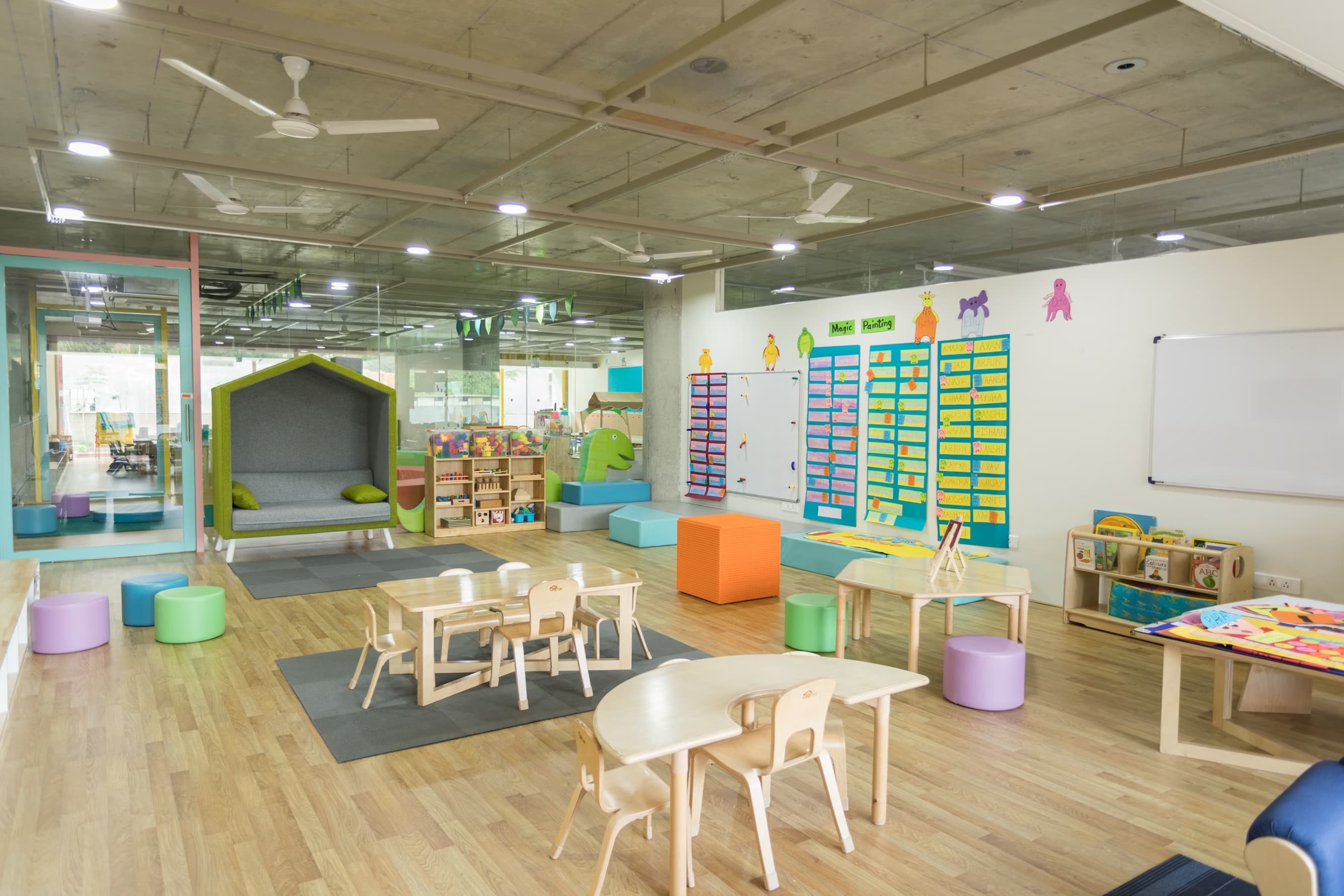 Professional daycare service with smiling children