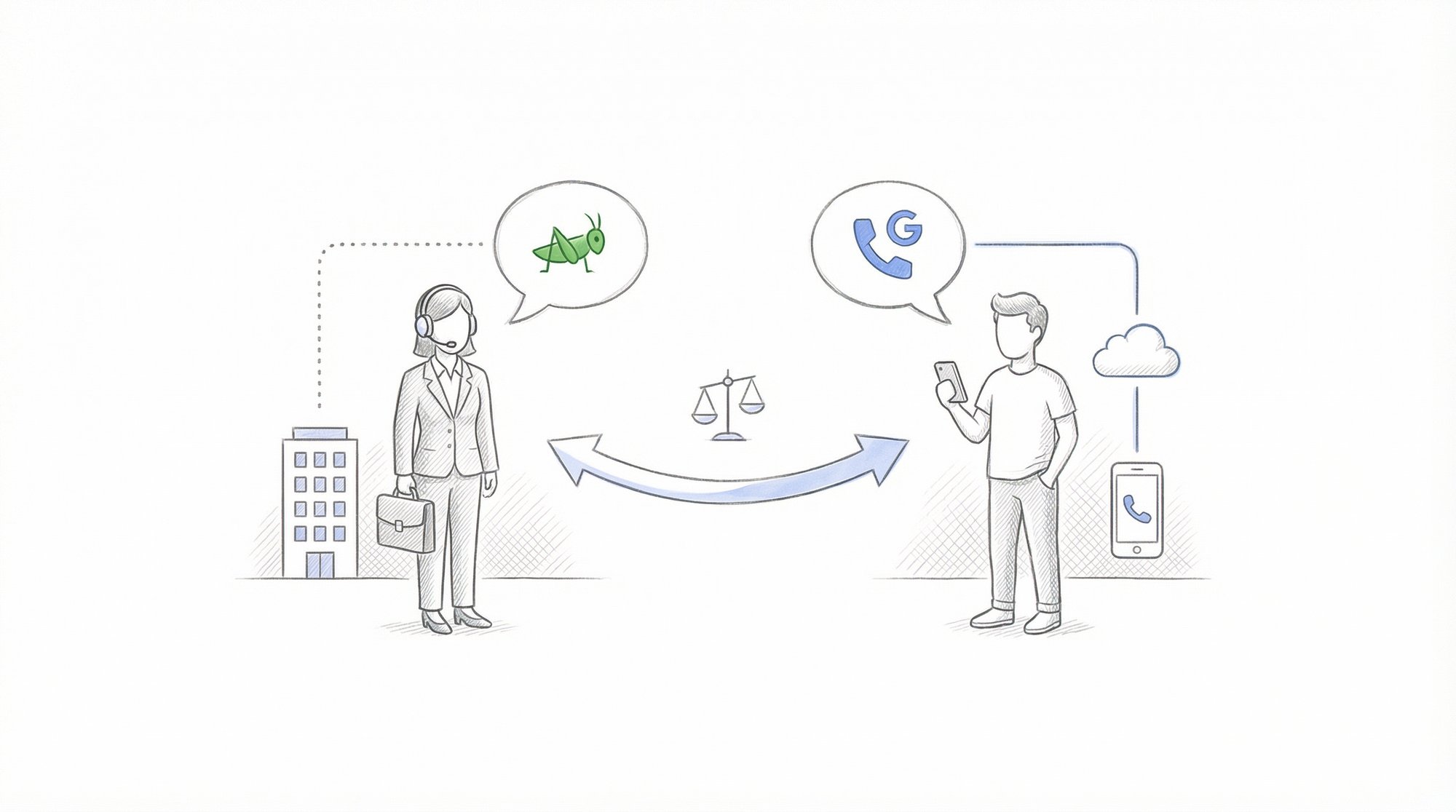 Grasshopper vs Google Voice (2026) - Comparison