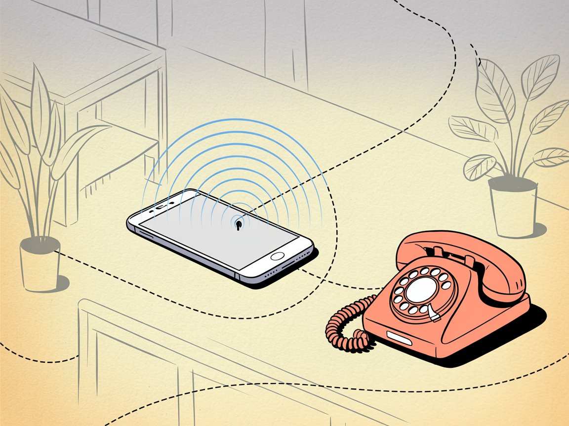 Simple diagram showing how call forwarding works from business phone to answering service
