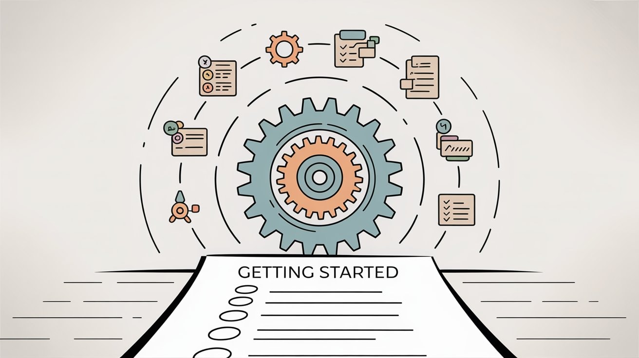 Getting started with customer service automation checklist showing implementation steps and action items